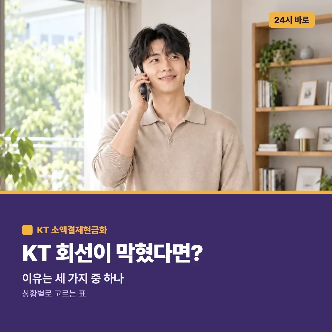 소액결제 현금화 KT 회선이 막혔다면? 이유는 세 가지 중 하나, 상황별로 고르는 표 24시 바로
